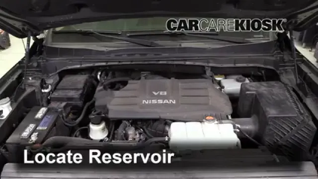 2017 Nissan Titan XD SL 5.6L V8 Liquide essuie-glace Ajouter du liquide